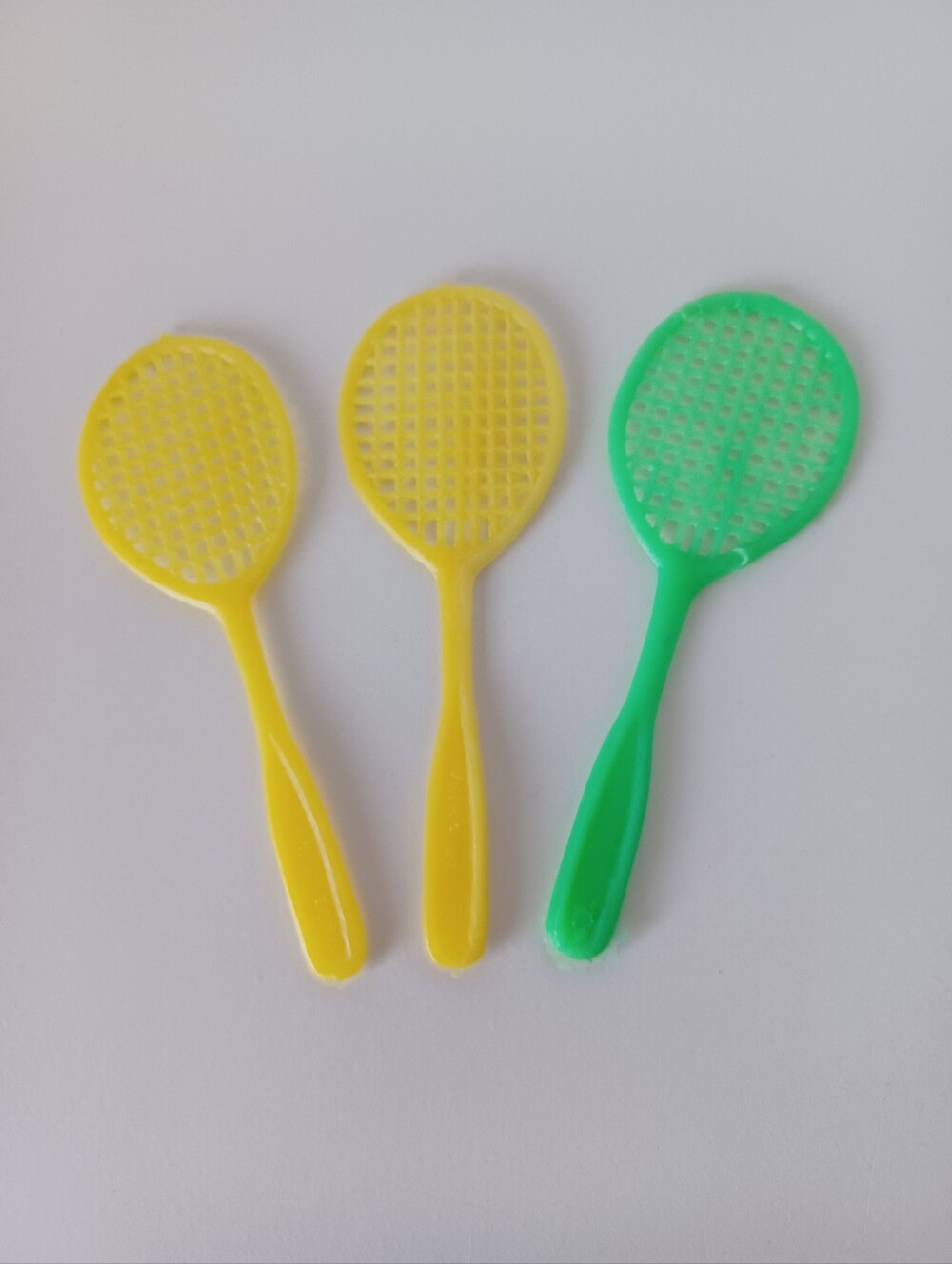 Vintage 3 Barbie Sized Fashion Doll Tennis Rackets Toy Collectible Accessories